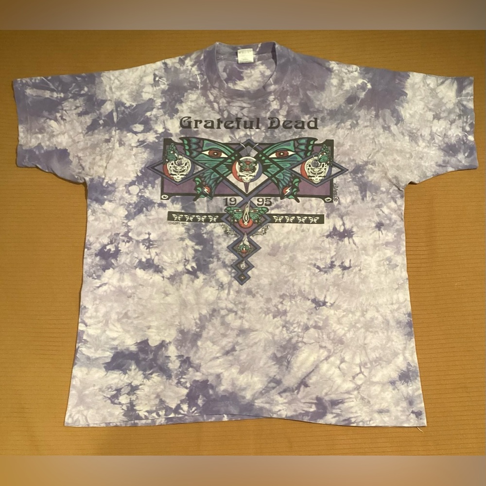 Rare VIntage 1995 Grateful Dead Concert Tour Tie Dye T Shirt